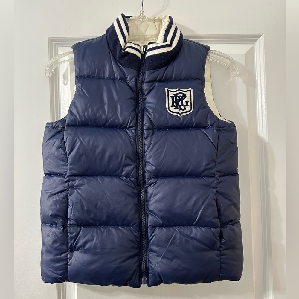 POLO Ralph Lauren boys reversible duck down vest M (8-10)
